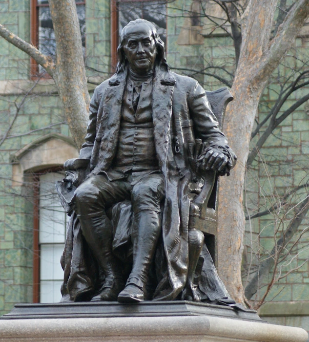 Benjamin Franklin Heykeli - ABD Philadelphia Görseli