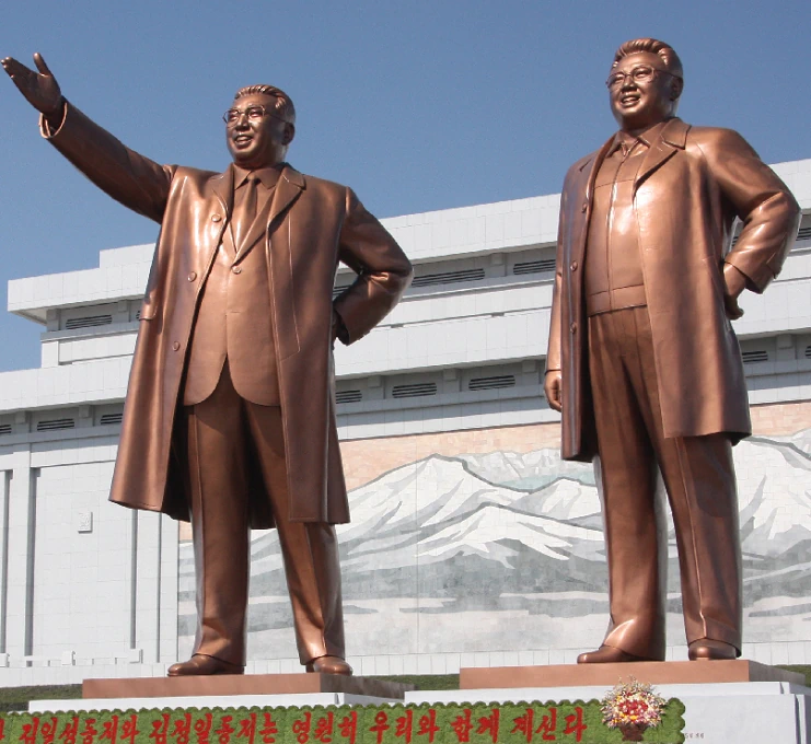 Kim Il-sung Heykeli - Kuzey Kore Pyongyang Görseli