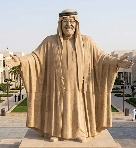 King Abdullah Statue - Saudi Arabia - Riyadh Image