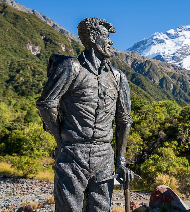 Sir Edmund Hillary Heykeli - Yeni Zelanda Auckland Görseli