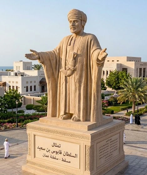 Sultan Qaboos Heykeli - Umman - Maskat Görseli