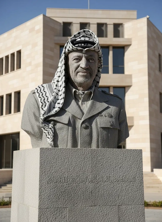 Yasser Arafat Heykeli - Filistin Ramallah Görseli