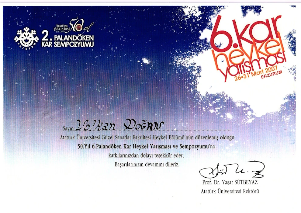 Palandöken 6. Kar Heykel Yarışması Katılımı