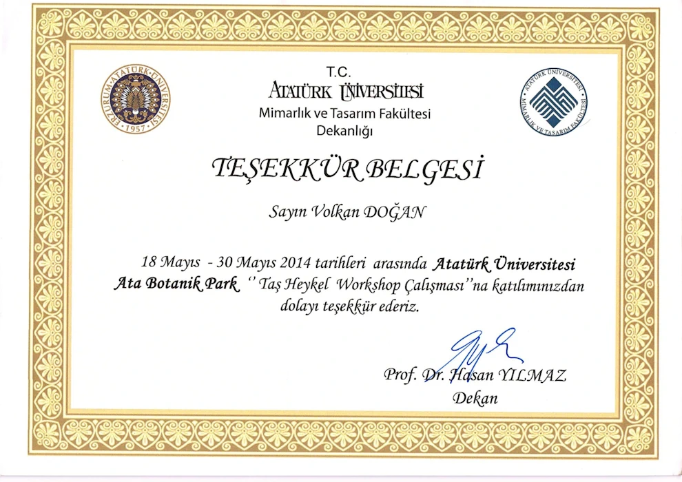 Atatürk Üniversitesi Ata Botanik Park Taş Heykel Workshop