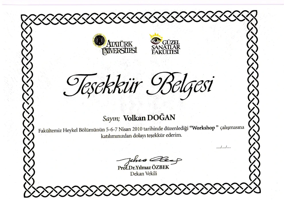 Atatürk Üniversitesi Güzel Sanatlar Heykel Workshop