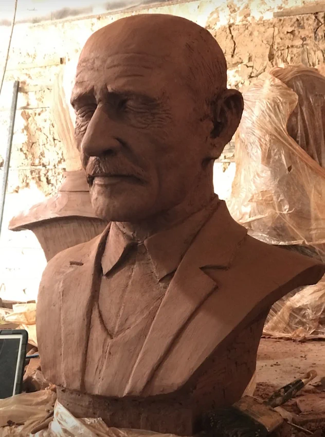 Aşık Veysel Heykeli Kurulum Büst Heykeller