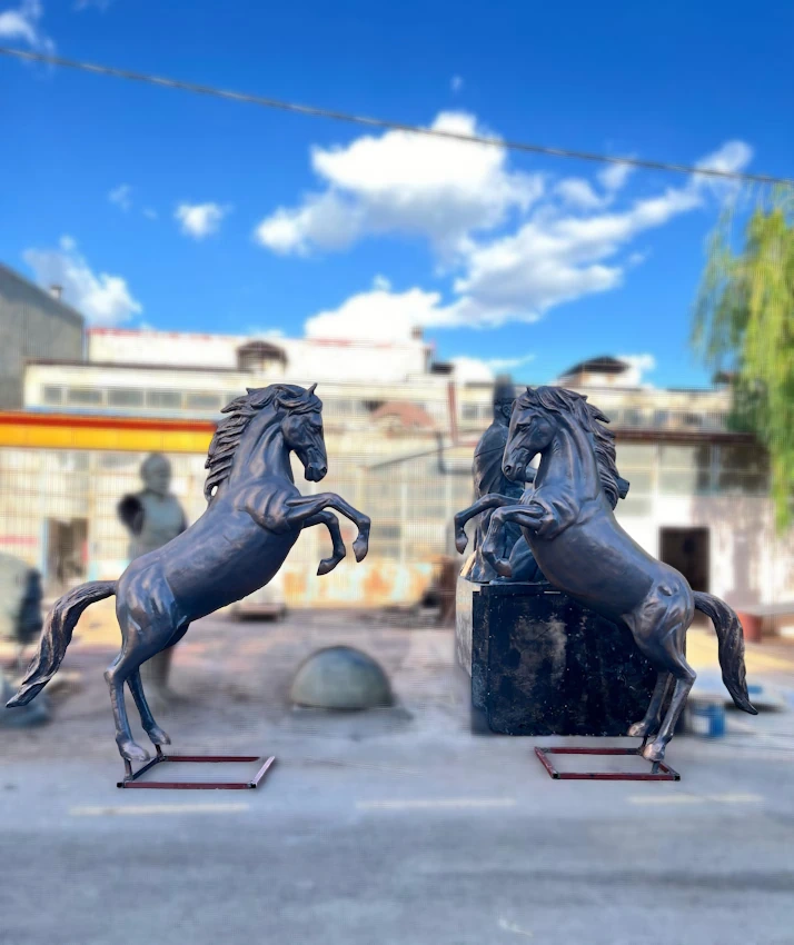 Horse Statue Side Profile View