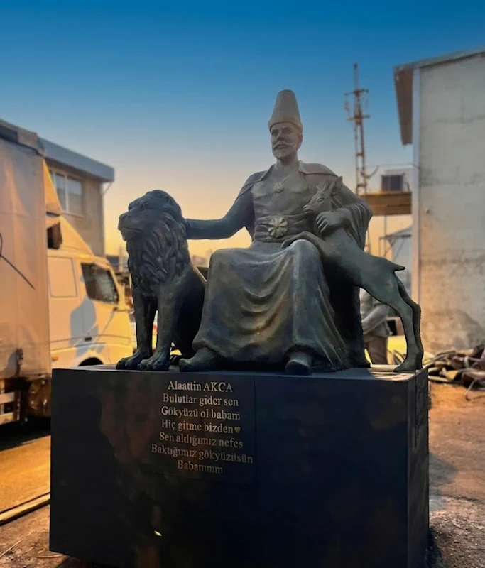 Haci Bektas-i Veli Statue Frontal Detail View