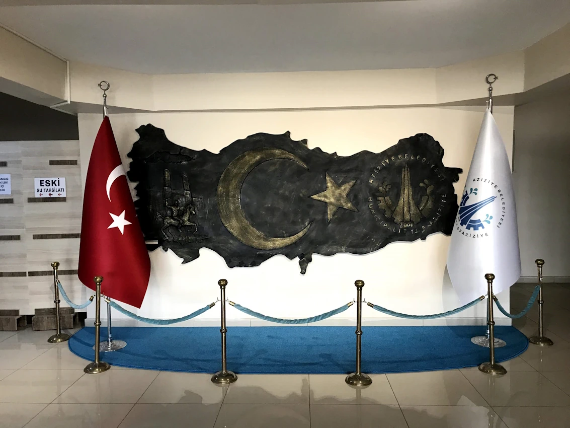 Turkey Map Bronze Relief Installation by Relief Sculptures