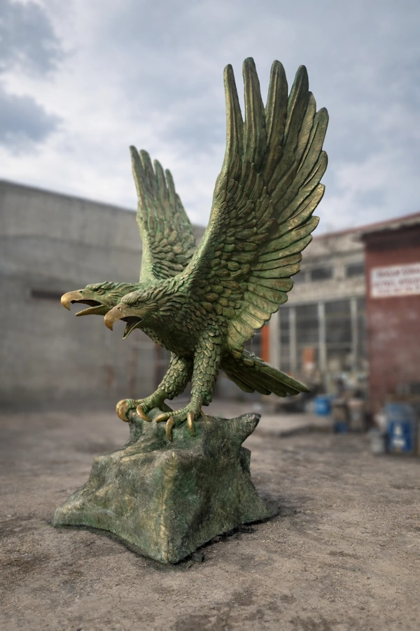 Çift Başlı Kartal Heykeli Yan Profil Görünümü