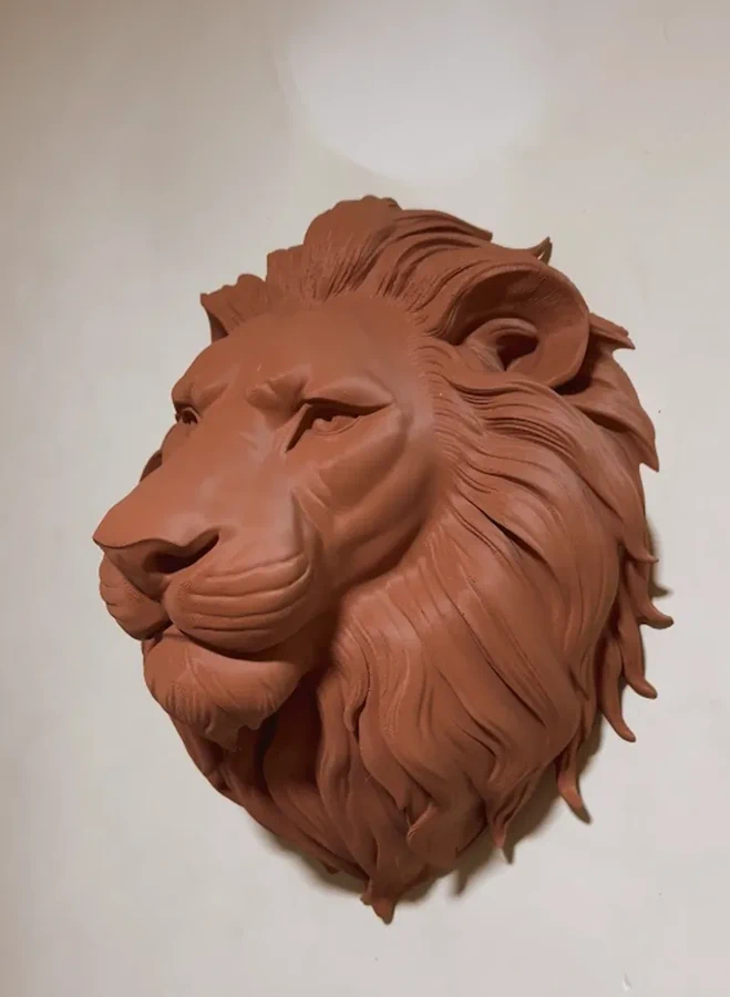Lion Mask Frontal Detail View