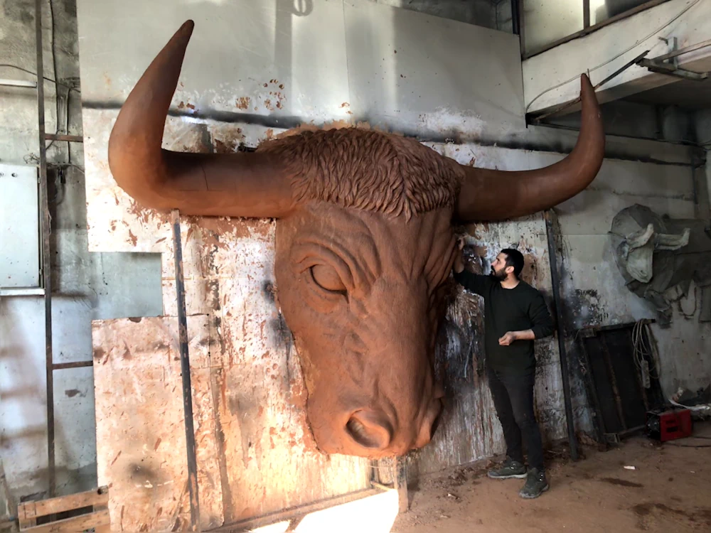 Boğa Başı Dekoratif Kapı Heykeli Farklı Model ve Tasarımı