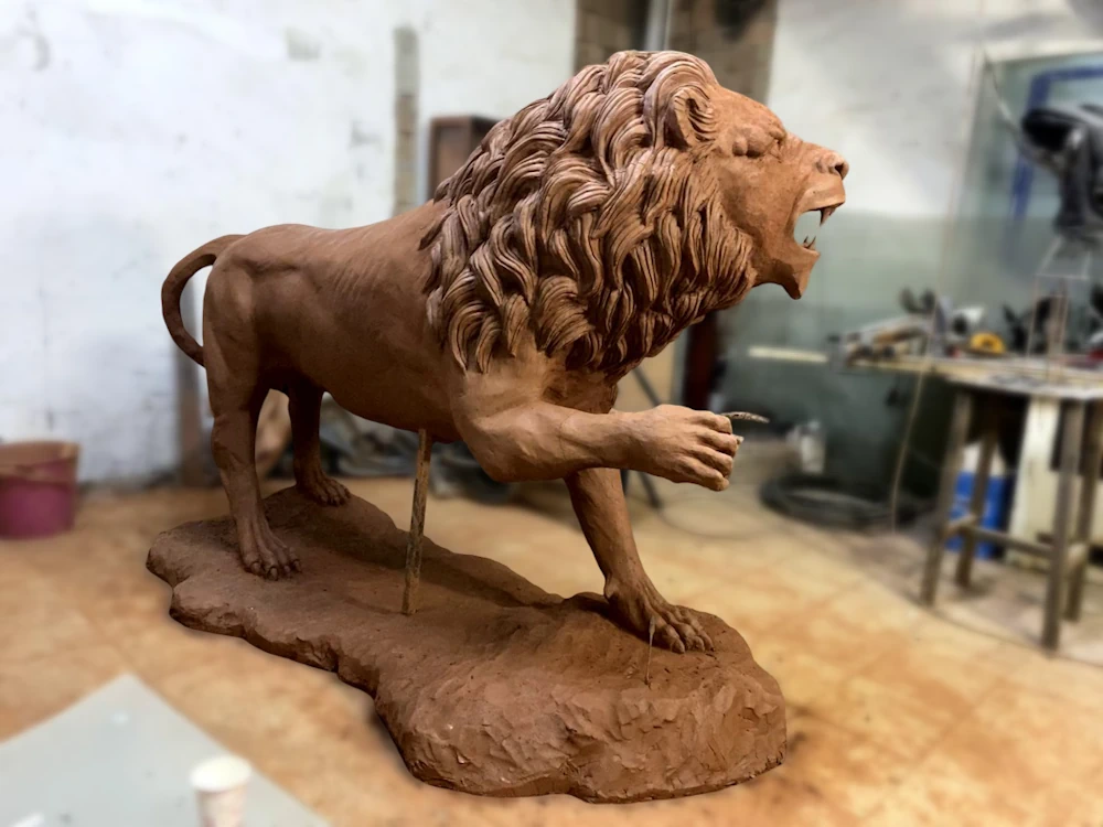 Aslan Figürü Kurulum Hayvan Heykelleri