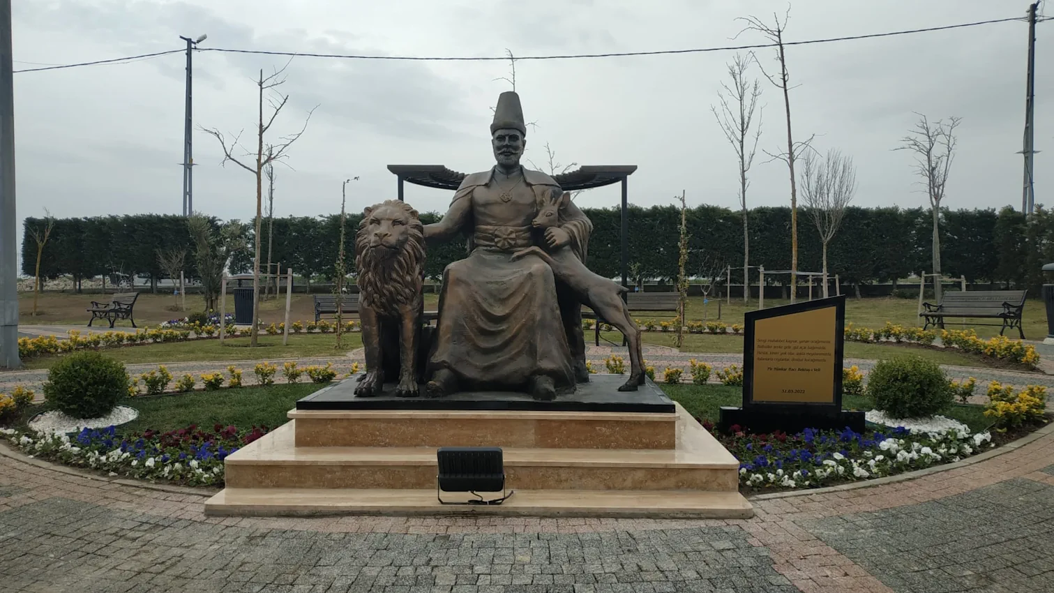 Haci Bektas-i Veli Statue Side Profile View