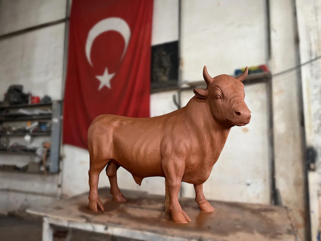 Front view of Calf Statue