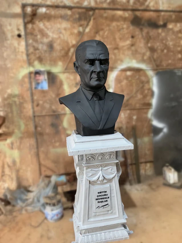 Mustafa Kemal Bust Side Profile View