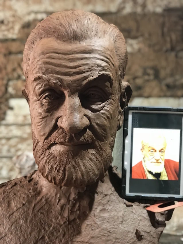 Necip Fazil Kisakurek Sculpture Side Profile View