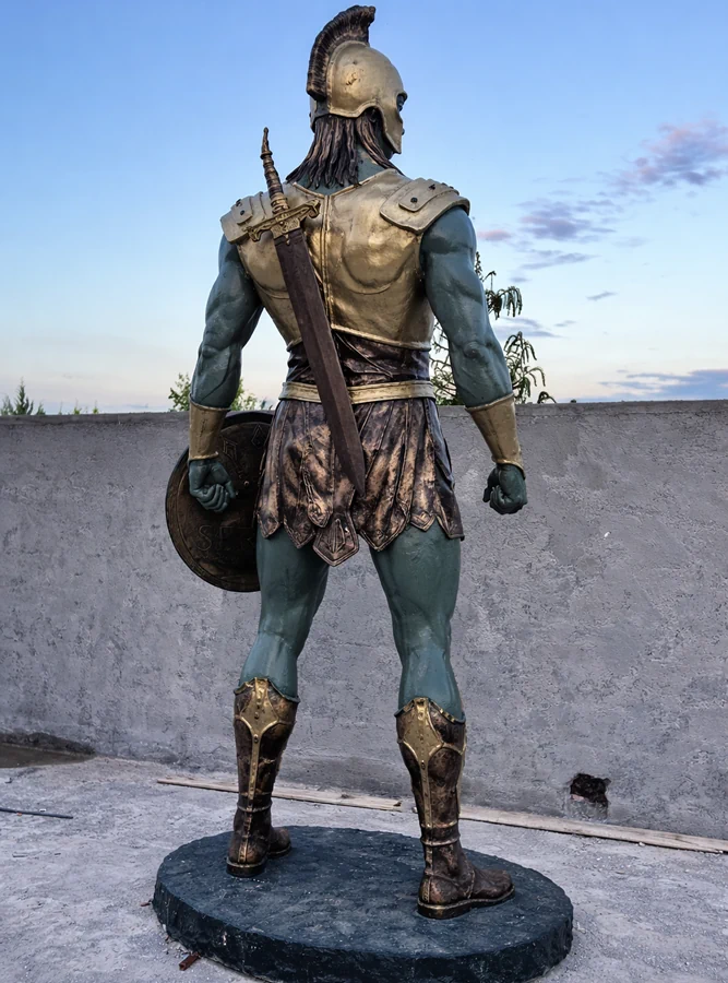 Ön Cepheden Sparta Heykeli Detayı