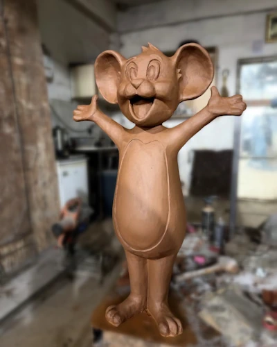 Çizgi film karakterleri fiberglas heykel atölye üretimi