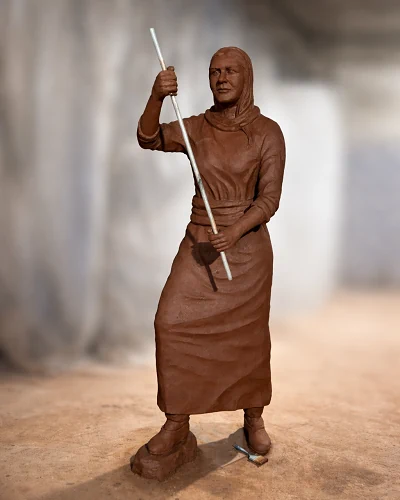 Lady Muhibe sculpture, brave woman of Kars who defied the enemy