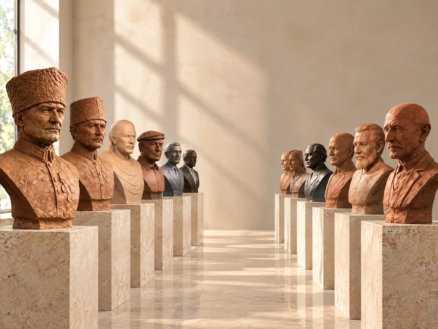 What is a bust? A marble bust sculpture showing the head, neck and shoulders