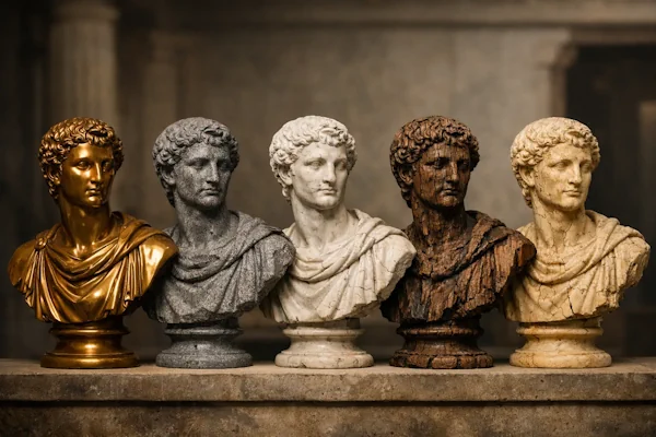 The lifespan of a sculpture according to the material used