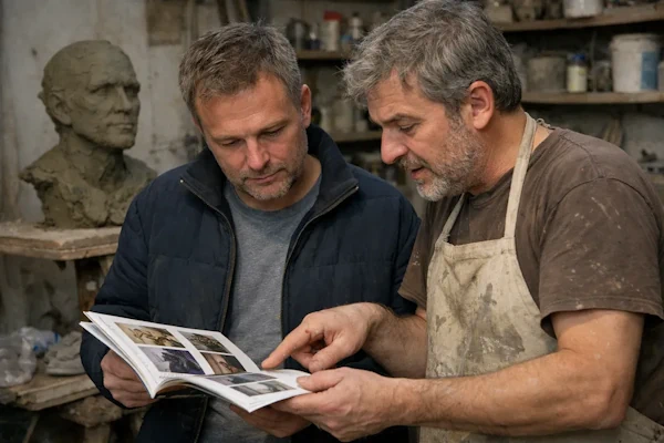 Order to have a statue made and get pricing information